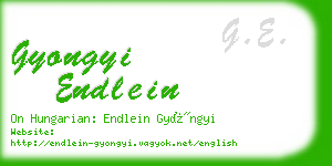 gyongyi endlein business card